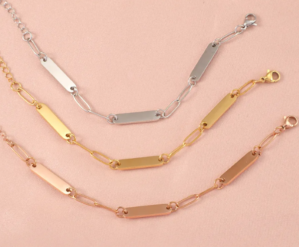 Paperclip Bar Bracelet