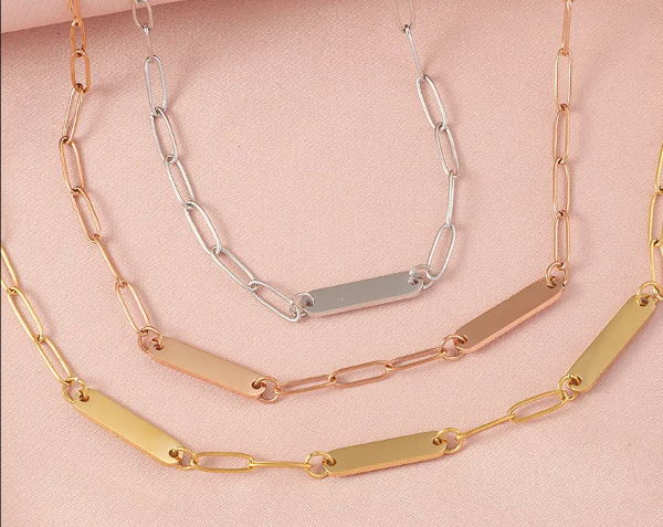 Paperclip Bar Necklace