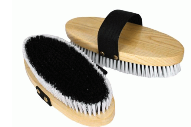 Wooden Oval Brush with Soft Bristles