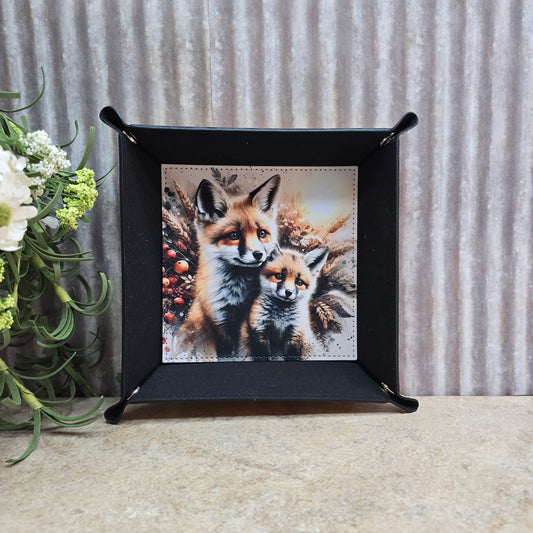 Mama & Cub Fox Trinket Tray