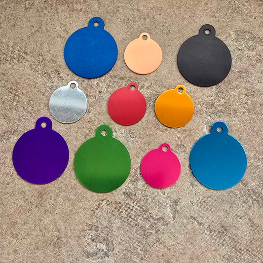 Round Colored Aluminum Tags