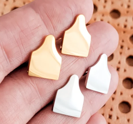 Cow Tag Stud Earrings