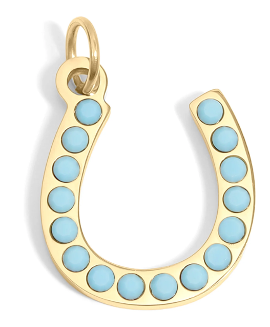 Horseshoe Charm - Turquoise