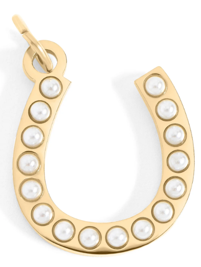 Horseshoe Charm - Pearl