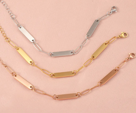 Paperclip Bar Bracelet