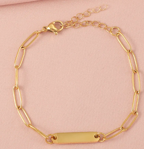 Paperclip Bar Bracelet