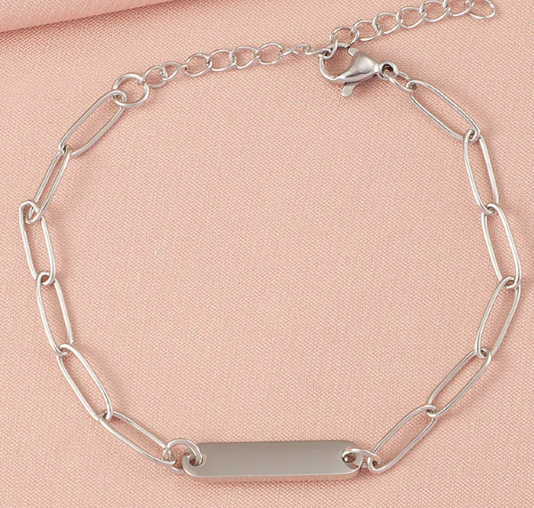 Paperclip Bar Bracelet