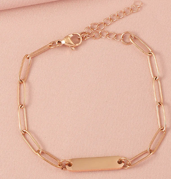 Paperclip Bar Bracelet