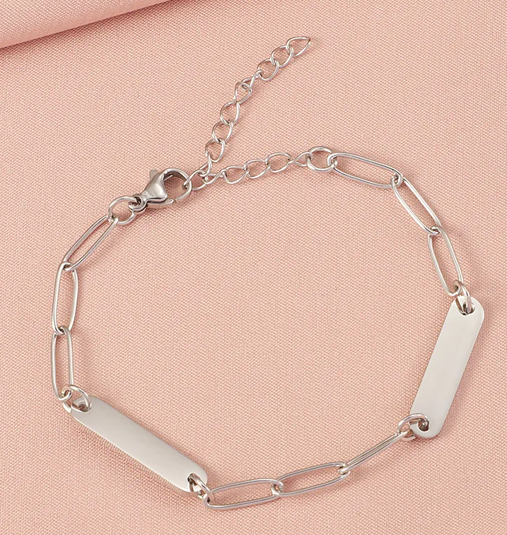 Paperclip Bar Bracelet