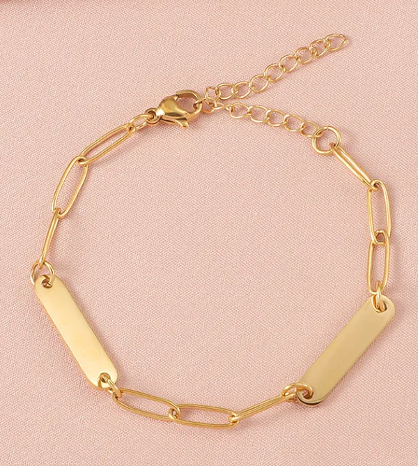 Paperclip Bar Bracelet
