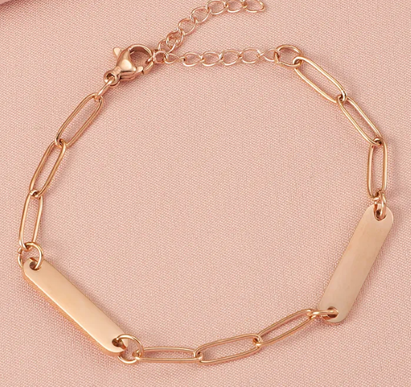 Paperclip Bar Bracelet