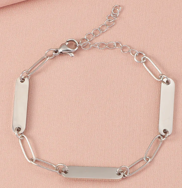 Paperclip Bar Bracelet
