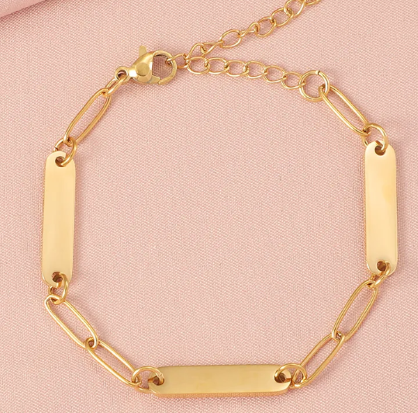 Paperclip Bar Bracelet