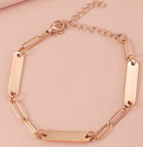 Paperclip Bar Bracelet