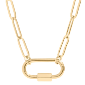 Paperclip Carabiner Charm Necklace