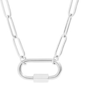 Paperclip Carabiner Charm Necklace