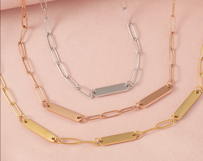 Paperclip Bar Necklace