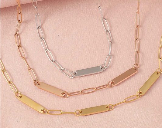 Paperclip Bar Necklace