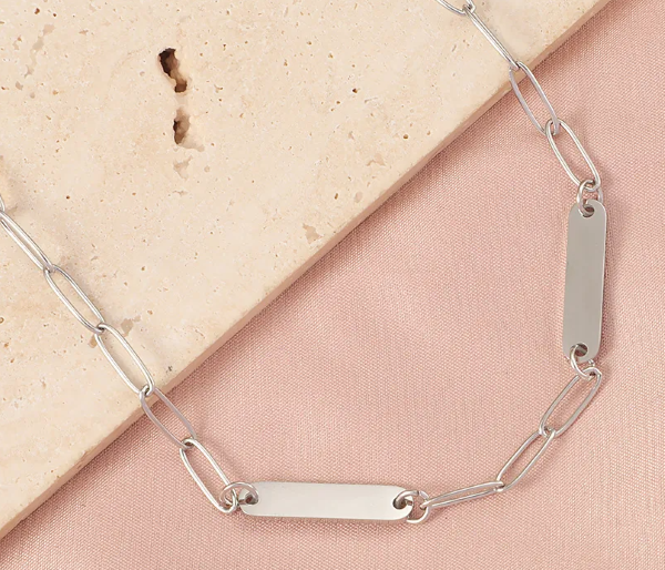 Paperclip Bar Necklace