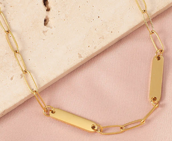 Paperclip Bar Necklace