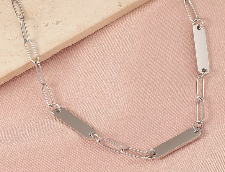 Paperclip Bar Necklace