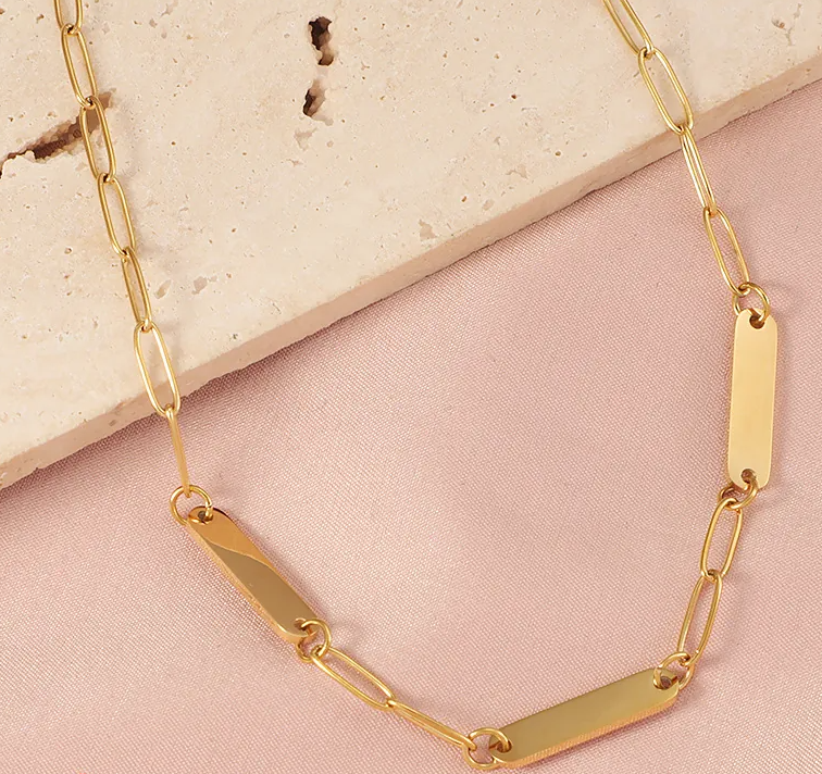 Paperclip Bar Necklace