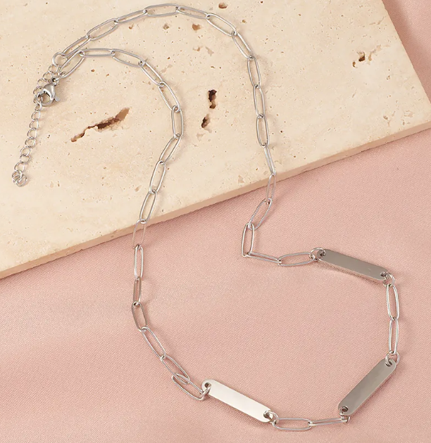Paperclip Bar Necklace