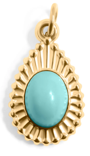 Turquoise Teardrop Charm