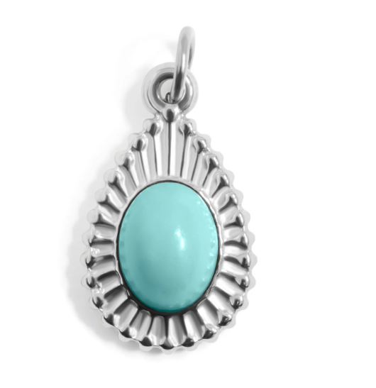 Turquoise Teardrop Charm