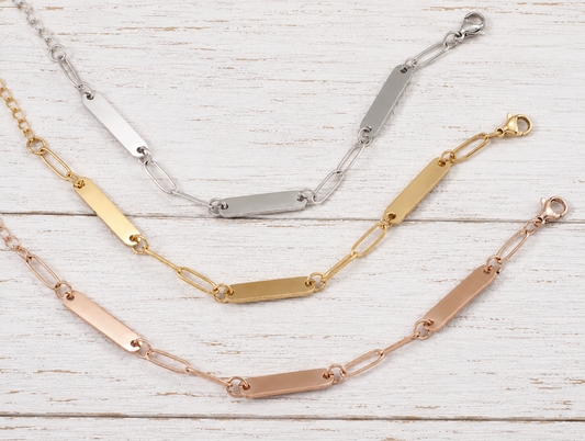 Paperclip Bar Bracelet