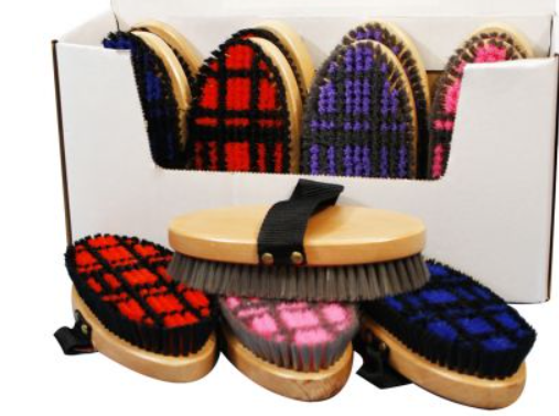 Medium Bristle Body Brush w/Checkerboard pattern