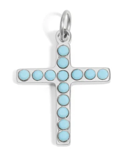Cross with Turquoise Accents Charm