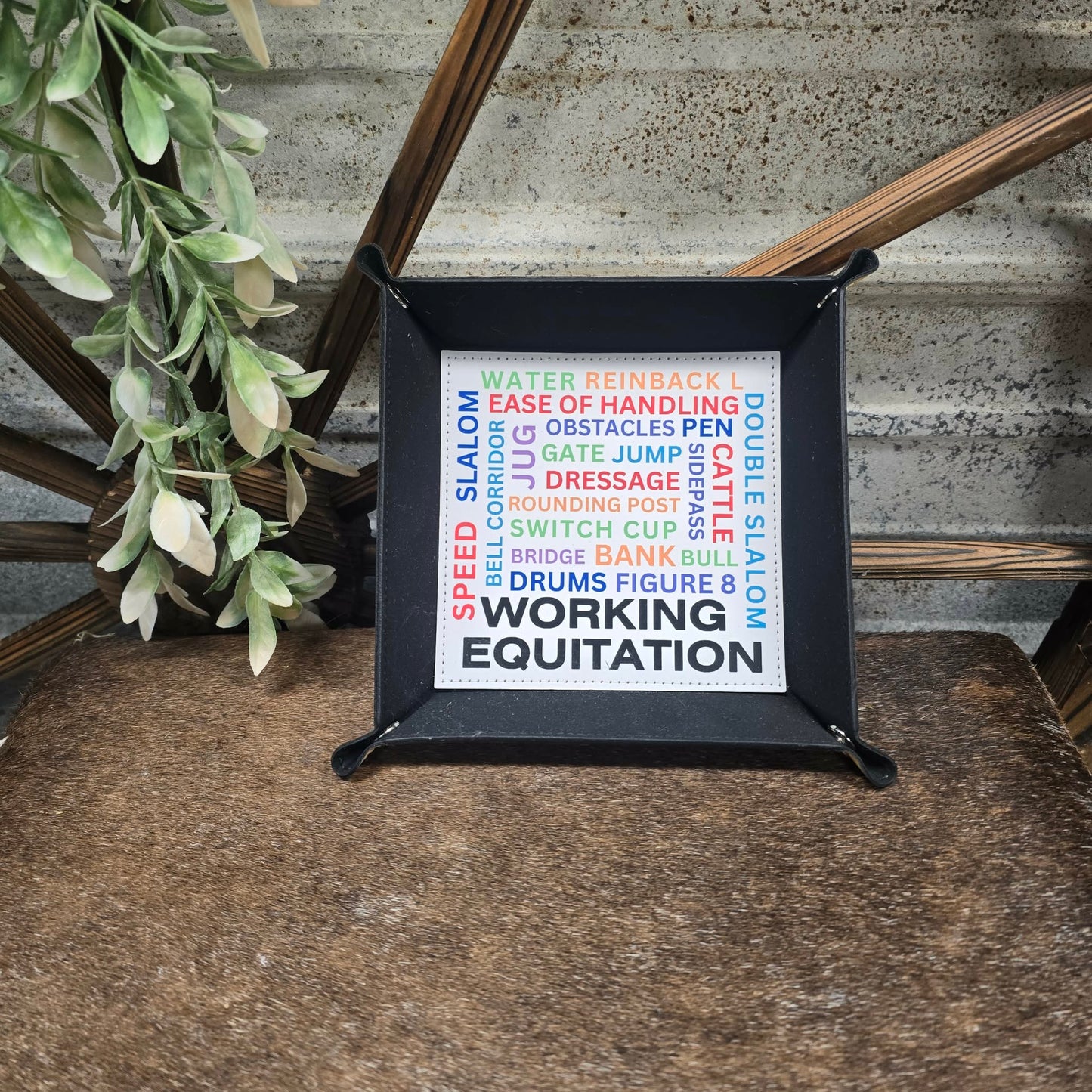 Working Equitation Typography Trinket Tray